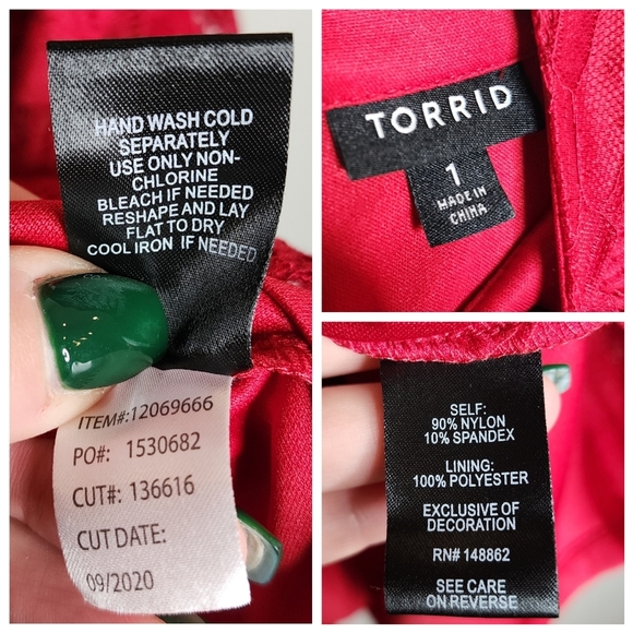 Torrid Mini Lace High Neck Red Skater Dress Size 1X Stretch Holiday Party Event - Picture 6 of 16